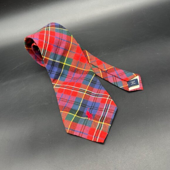ralph lauren tartan tie